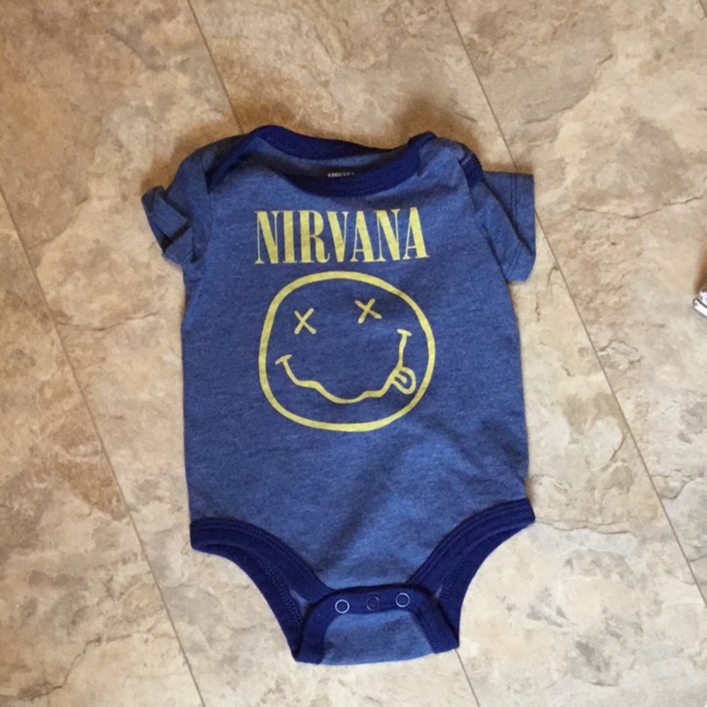NIRVANA Blue and Yellow Kids Bodysuit